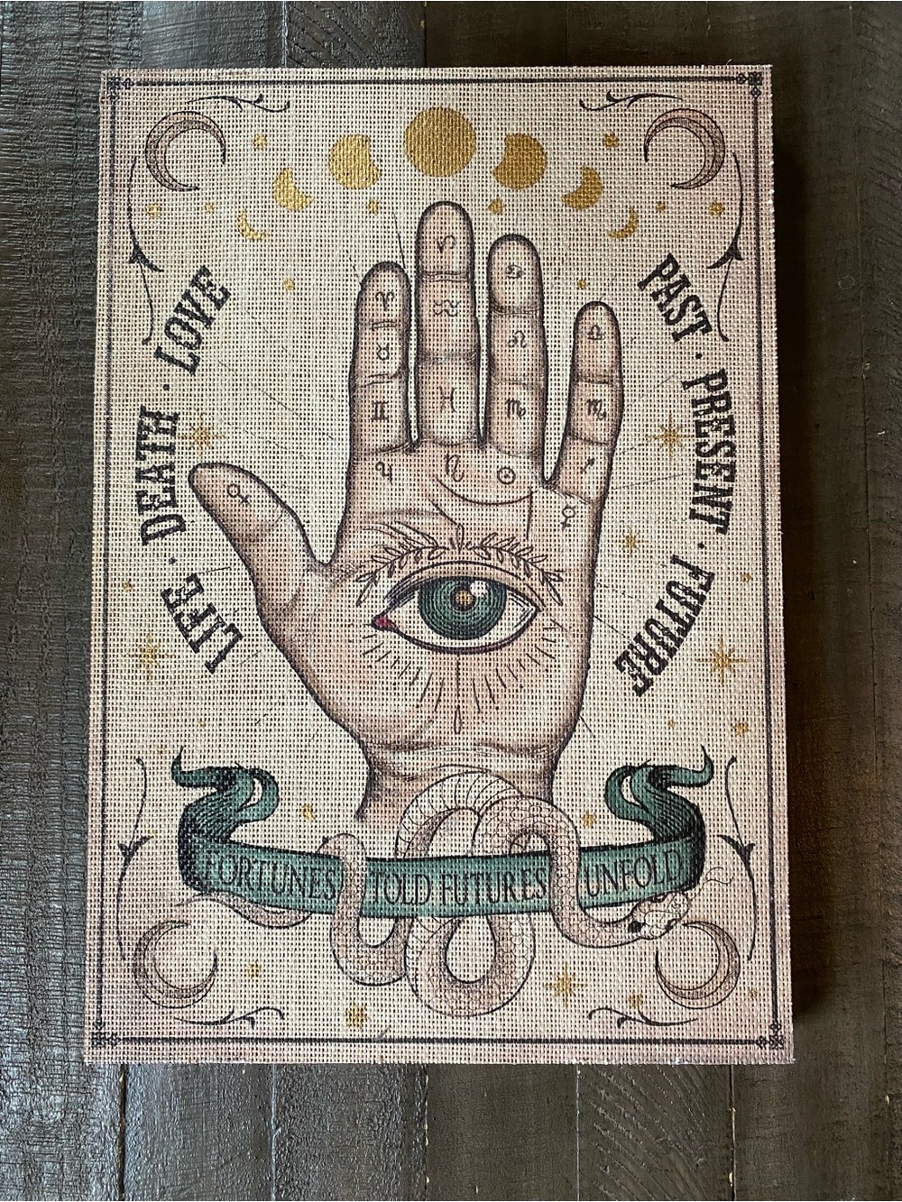 Ashland Fortune Teller Psychic Halloween Wall Hanging Decor Sign Spooky 18.5x13”